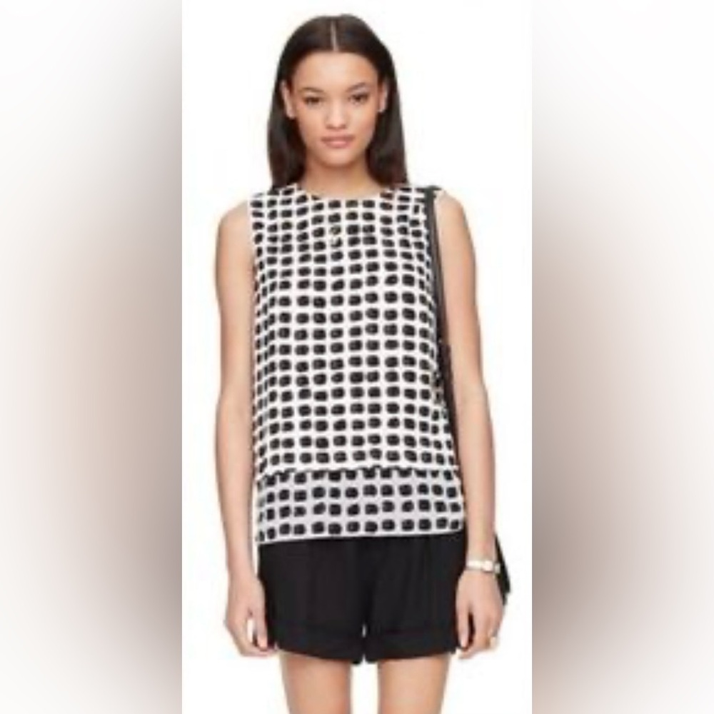 Kate Spade Chic Black and White Sleeveless Top